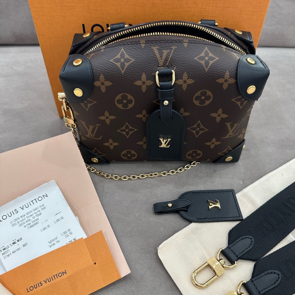 Louis Vuitton Brown Monogram Crossbody Bag with Gold Chain